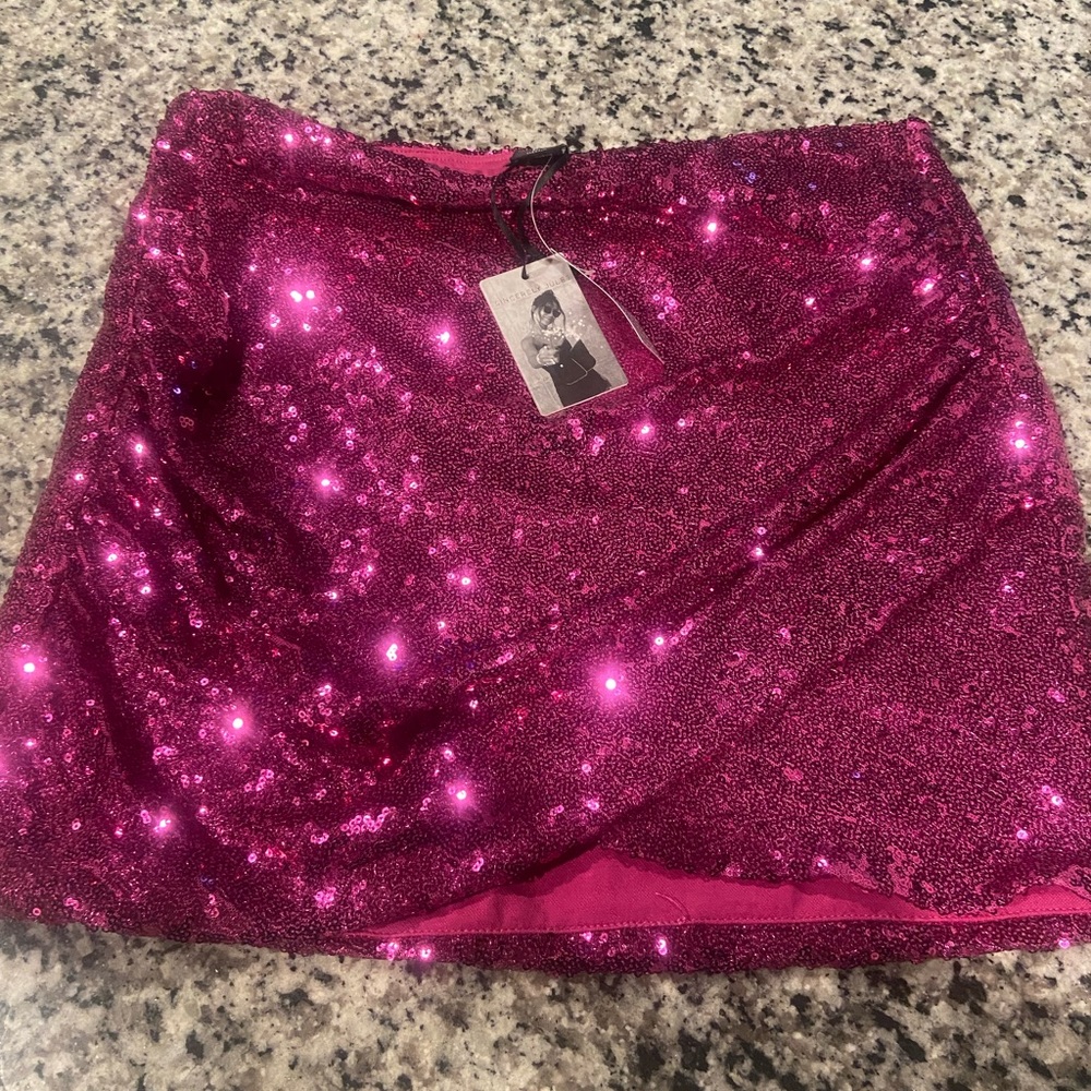Sincerely Jules Pink Sequin Skirt